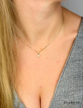 Zawieszka złota DIAMENT diament 0,08 ct . Zawieszki z diamentami. Wisiorki z diamentami. Biżuteria Apart (8).JPG